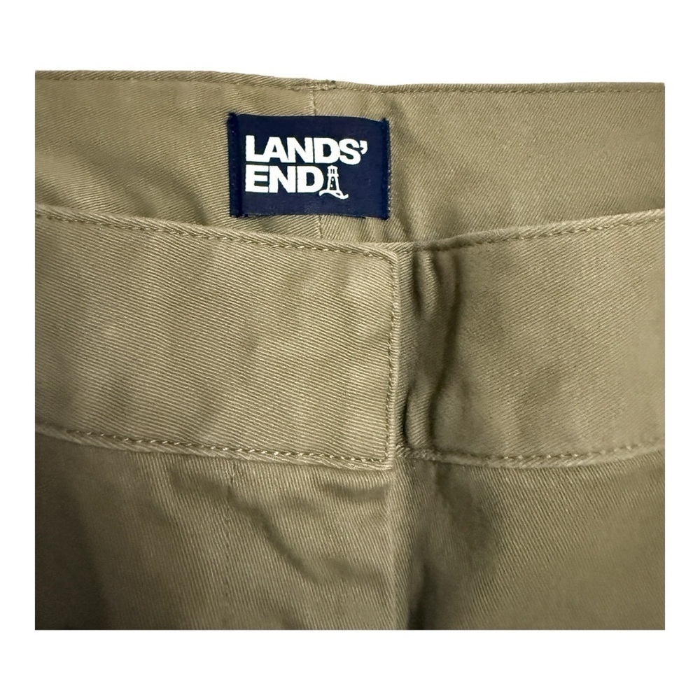 Lands’ End Sunwashed Olive Chino Crop Pants (Size 18W) - Picture 2 of 4